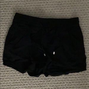 Black flowing casual shorts